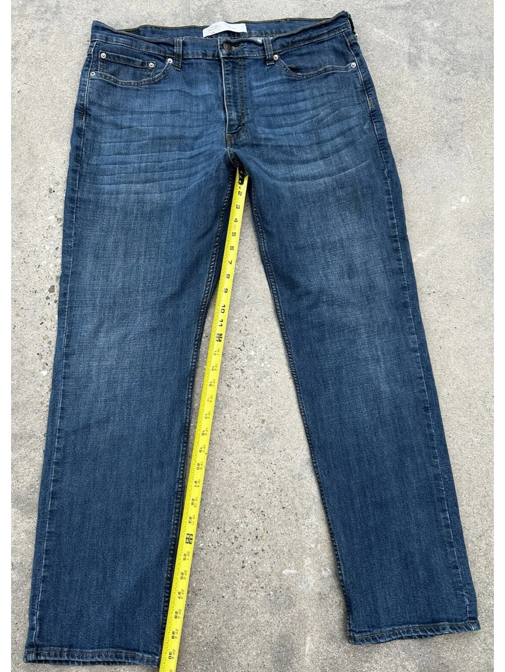 Signature by Levi Strauss Jeans Mens 38x32 Blue Denim Straight Leg Stretch